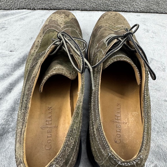Cole Haan Lunargrand Wingtip Mens 10 Camo‎ Suede Excellent Brogue Shoes C12506 main image 9